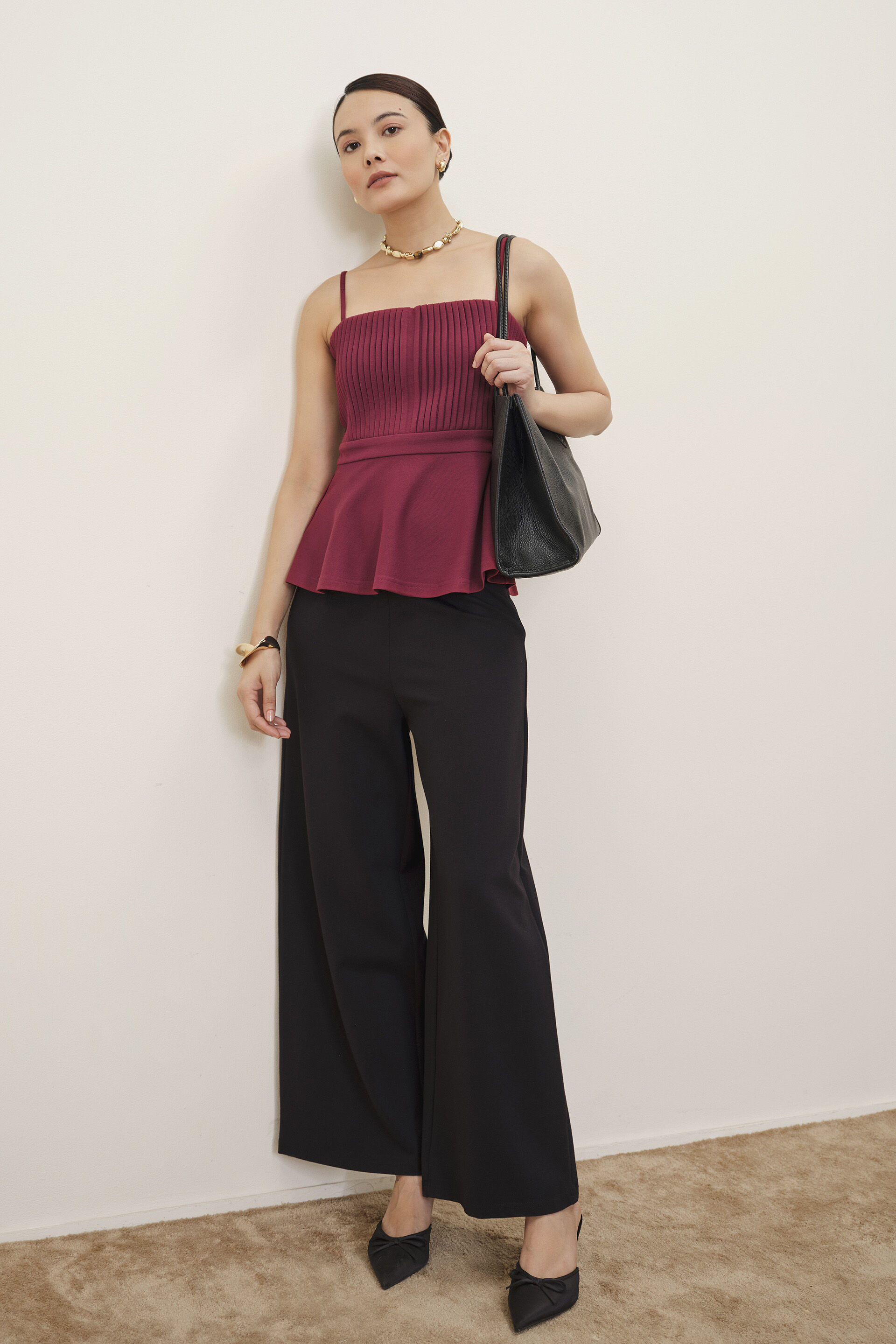 Jacinta Maroon Top, Maroon, image 2